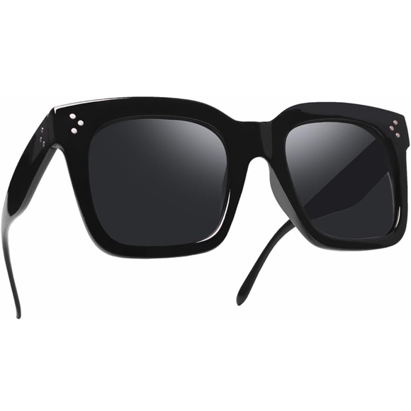 NWT Oversized Fashion Sunglasses Big Flat Square Frame UV 400 - Picture 9 of 11